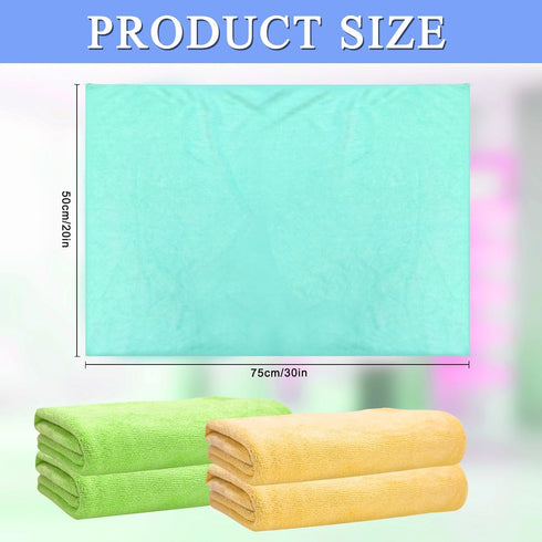6 Pcs Extra Large Microfiber Cleaning Cloth, 20" x 30", Washable Reusable Large Floor Cloth Rags