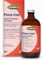 Flora Iron with B-Vitamin Complex - Non-Constipating Liquid Iron Supplement, 15-oz. Glass Bottle
