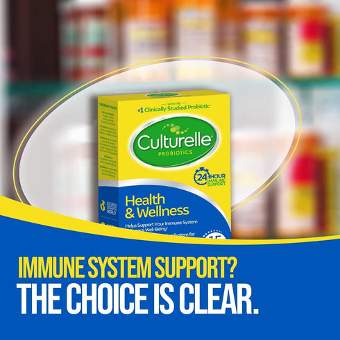 Culturelle Health & Wellness Daily Probiotic - 30 Count, 15 Billion CFUs for Immune Support, Non-GMO, for Men & Women