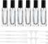 YU FENG 6 Pack Clear Glass Perfume Sprayer Bottle, 30ml Portable Fine Mist Sprayer, Empty Refillable Travel