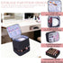 RZMAYIS 30 (15ml/0.5fl.oz) PU Leather Nail Polish Organizer, Double Layer Nail Polish Storage Holds Bottles & Nail
