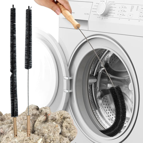 ZHJISHGUO 2 Pack (2, 1 Short+1 Dryer Vent Cleaner Kit - Long Flexible Lint Brush for Dryer Vents, Refrigerator Coils