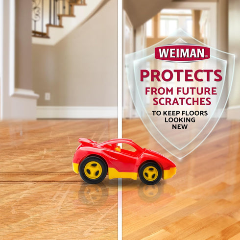 Weiman Wood Floor Polish and Restorer 32 Oz Bundle - High-Traffic Hardwood Floor, Natural Shine, Removes Scratches
