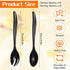 Leooomap 32-Piece Pack Set, 16 16 9.8-Inch of Large Plastic Spoons and Forks Spoons & Forks, Durable PP Cutlery