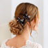 Unicra Black Hair Pins for Brides, Bridal Crystal Hair Piece Accessories for Women and Girls