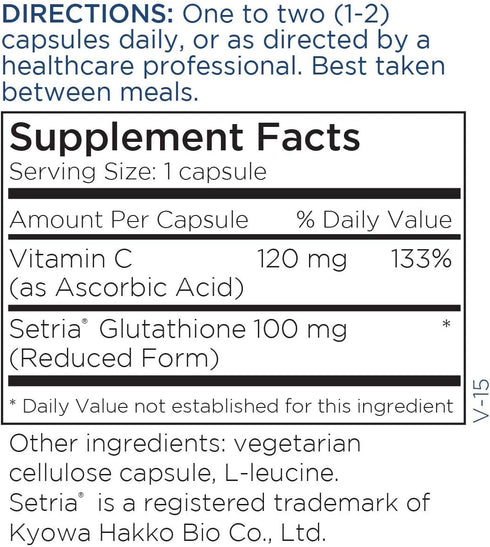 Metabolic Maintenance L-Glutathione, 100 Milligrams Antioxidant, Immune & Detox Support (60 Capsules)