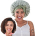 Silk Satin Bonnet for Sleeping Hair: Women Night Wrap Cap for Straight Wavy Curly Coily Kinky Natural Hair by Tie Band