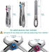 Large and Small Nail Clippers Set, Heavy Duty Stainless Steel Toenail Clippers for Thick Toenails, Men & Women