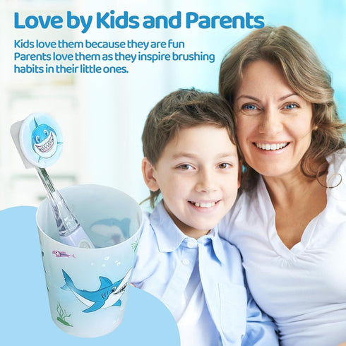Lily's Home Kids Flashing Timer Toothbrush, Soft Bristles, Light-Up Brushing for Children, Set of 2