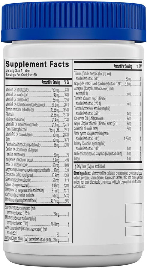 Swisse Daily Multivitamin for Men 50 and Over | 39 Vitamins, Antioxidants and Minerals + Adaptogens | Energy & Immune