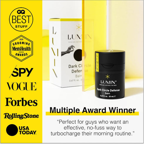 Lumin Men's Dark Circle Defense Balm, Anti-Aging Eye Cream Treatment, 20ml, Suitable for All Skin Types