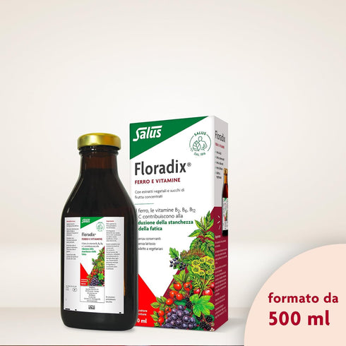 Flora Floradix Iron + Herbs, Natural Liquid Iron Supplement, 17 fl Ounce (500 ML)