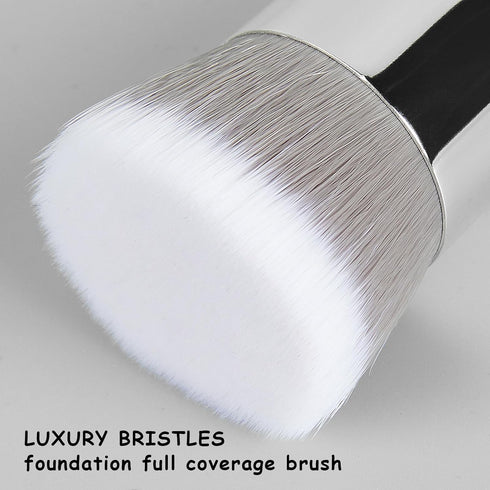 Large Double Ended Makeup Brushes, Foundation & Concealer Brush, Flat Top Kabuki for Liquid, Cream, Blending