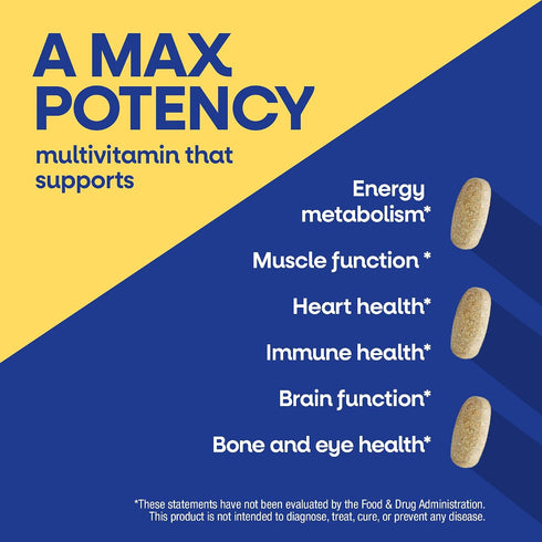 Max3 90 Natures Way Alive! Mens Potency Daily Multivitamin, High Potency Multivitamin for Men with B-Vitamins
