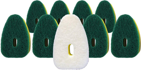 Scrub Daddy Dish Daddy Heavy Duty Refill, 10 Pack Sponge Replacement Head for Dishwashing and Kitchen Cleaning