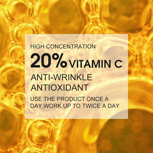 Premium 20% Vitamin C Serum for Face, with Hyaluronic Acid & Retinol for Anti Aging and Hydration