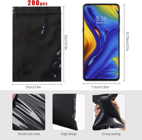 Sanitary Napkin Disposal Bags, 200 PCS Feminine Black Opaque Bags for Tampons, Pads, Liners