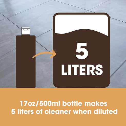 Furniture Clinic Stone & Tile Floor Cleaner, Easy Application, Quick-Drying with Lemon Aroma, 17oz / 500ml