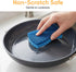 Set, Counter Pack 2, Non-Scratch Cellulose Sponge Kitchen Scrub Sponge with Scouring Pad Good for Non-Stick Cookware