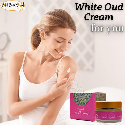 Hamil Al Musk Fermented Scented White Oud Cream for Women, 0.70 oz / 20 gm