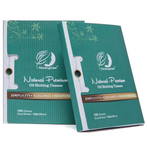 Premium Facial Oil Blotting Paper, 200 Counts - Natural Bamboo Charcoal Sheets, Handy Oil Absorbing Tissues