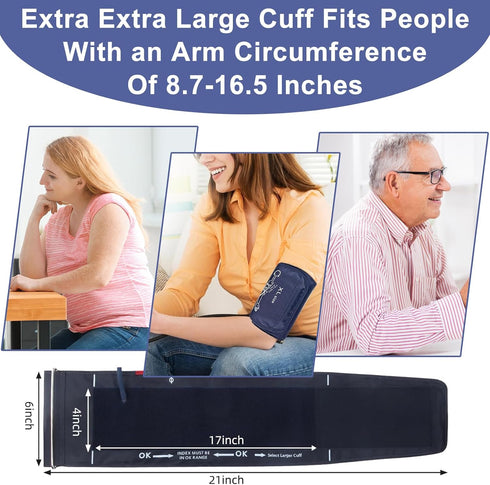 Winloger 22-42CM 6 (8.7-16.5) Medium Blood Pressure Cuff, Blood Pressure Monitors Cuff Adjustable Compatible with Other
