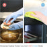 COOLJOB 2 Pairs Rubber Gloves: Medium Waterproof Household Gloves for Kitchen Bathroom, Cotton Lined, Orange & Blue