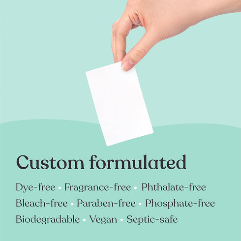Toilet Bowl Cleaner Strips, 60 Cleans, Plastic-free, Dye-free, with Lemon Essential Oil