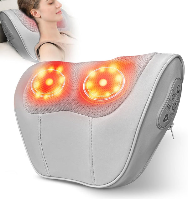 OSAWIY Neck Massager Pillow with Heat for Pain Relief Deep Tissue, Neck Stretcher