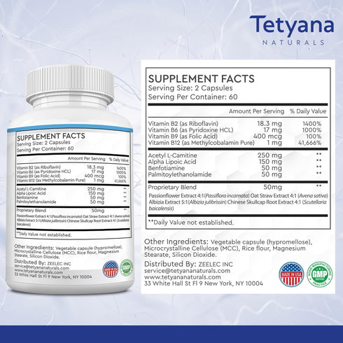 Advanced Sciatic Nerve Support Relief: Alpha Lipoic Acid Vitamin, 120 Capsules, Made in USA