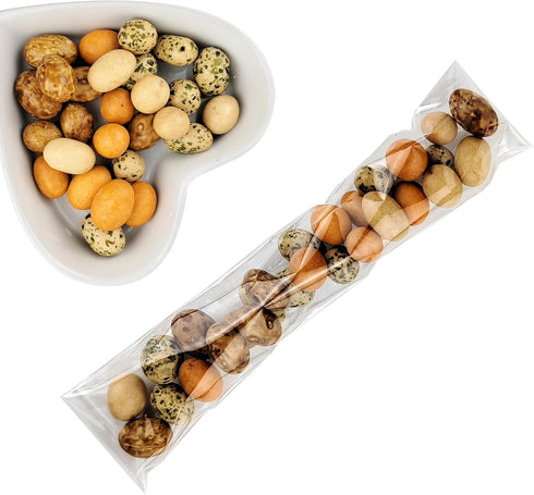 100 Pcs Cellophane Bags, 2x10 Inches Self Sealing Treats Bags for Pretzels, Candies, Snacks, and Cookies