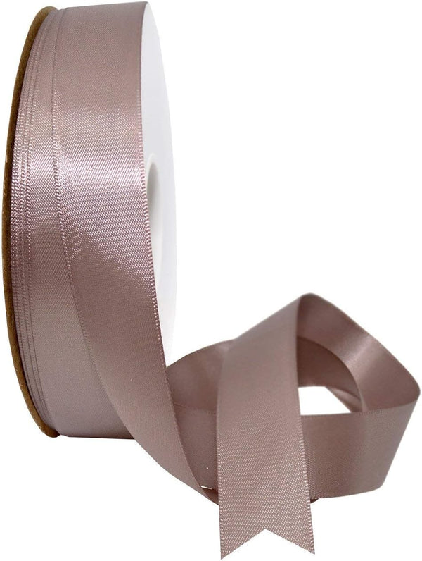 Morex Double Face Satin Ribbon 7/8" X 50 YD Chocolate Chip for Gift Wrapping, Birthday Cards, Crafts