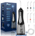 Water Dental Flosser Oral Irrigator, 5 Modes, 350ml, 6 Tips, IPX7 Waterproof, Rechargeable for Travel & Home