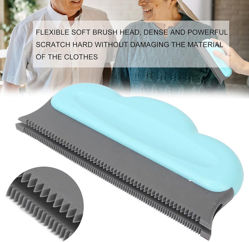 Silicone Cleaning Brush, Multifunctional Pet Hair Removal Brush for Clothes, Sheets, Carpets, Sofas (Blue)