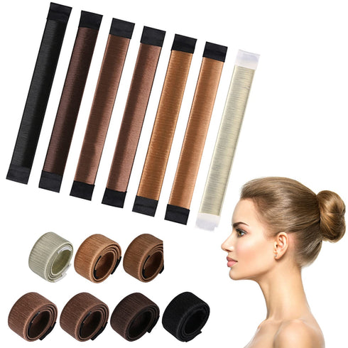 KISSBUTY Bun Maker (7 Count) - Hair Donut for French Twist, DIY Tool for Women and Girls