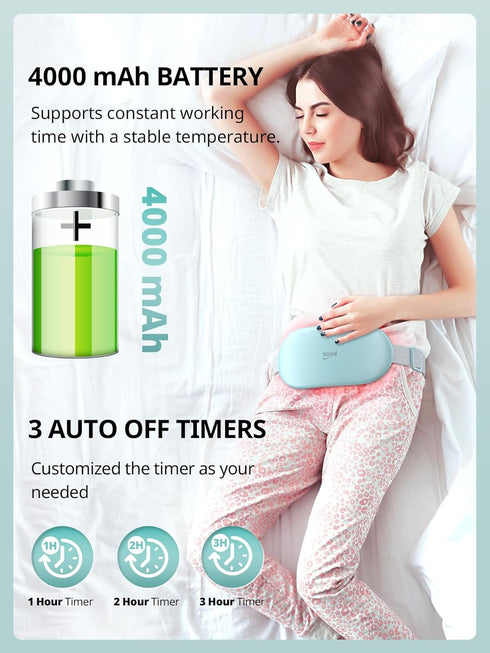 Slimpal Heating Pad for Period Cramps, Plus-Sized Portable Electric Heating Pad, Menstrual Cordless Heat Belt Back