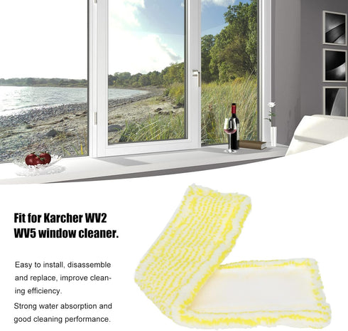 WV2 WV5, Microfiber Window Cleaner Pad Replacement for Fast and Easy to, Easy to Install, Household Supplies