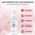 Lash Shampoo Kit for Extensions, Eyelash Extension Cleanser, Lash Cleaning Kit with Makeup Pad, Brush, Rinse Bottle