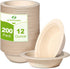 12oz Disposable Paper Bowls, 200 Pack - Heavy Duty Compostable Paper Soup Bowls Made From Sugarcane Fibers