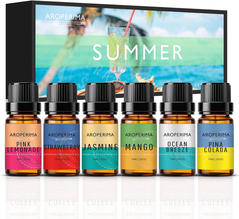 Summer Essential Oil Set - 6 Unique Fruit and Summer Scents for