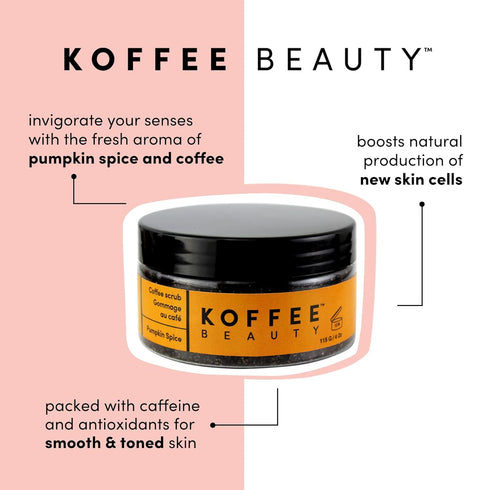 Pumpkin Spice Coffee Scrub - Exfoliating Body And Face Scrub - Polish, Smooth Skin With Ease - Invigorate Senses With Festive Fragrance Formula - For Naturally Radiant Skin - 4 Oz