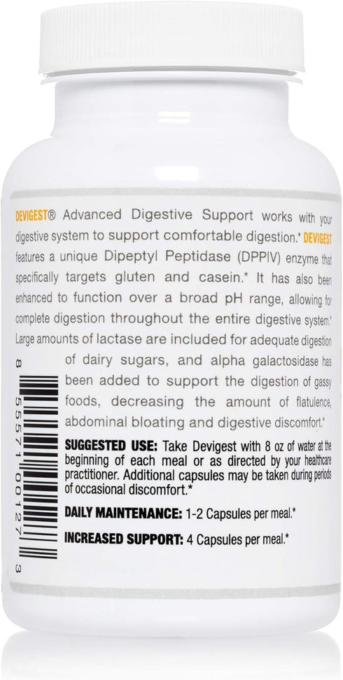 Arthur Andrew Medical Devigest ADS, Advanced Digestive Support, Vegan, 90 Capsules for Lactose Intolerance Relief