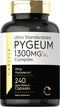 Carlyle Pygeum Standardized 1300mg Africanum Bark Extract Supplement, 240 Capsules, Non-GMO, Gluten Free