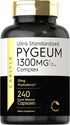 Carlyle Pygeum Standardized 1300mg Africanum Bark Extract Supplement, 240 Capsules, Non-GMO, Gluten Free