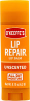 O'Keeffe's Lip Repair Stick, Unscented Lip Balm for Very Dry, Cracked Lips - 1 Pack Moisturizer