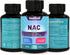 NAC Supplement, N-Acetyl Cysteine Capsules 800mg with Milk Thistle 200mg, 90 Count, Vegan, GMOs-Free