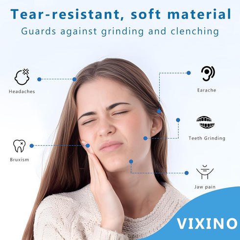 Mouth Guard for Teeth Grinding at Night, Reusable Bite Guard, 4 Pcs in 2 Sizes