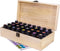 Wooden Essential Oil Storage Box, 32 Slots Display Organizer for 5 to 15 ml Bottles, Nail Polish Collection Holder