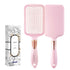 RHOS Paddle Brush for Women & Men, Detangler for Thick Curly Hair, Square Cushion Brush, 1 Pack - Pink