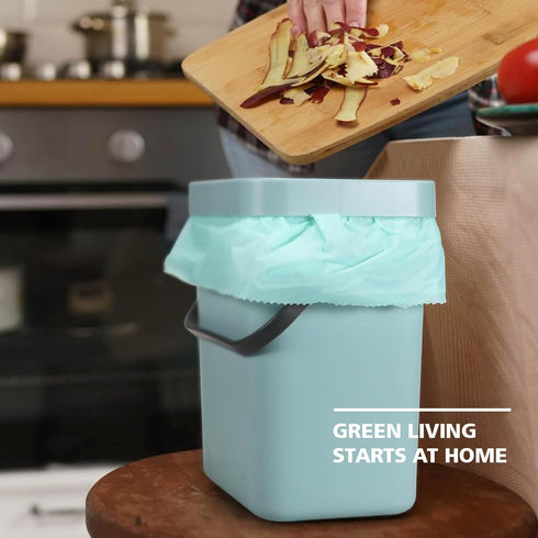 AYOTEE Compostable Trash Bags, 1.2 Gallon, 150 Packs, Small Biodegradable Bags for 1-2 Gallon Trash Cans